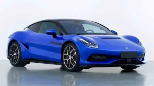 Синий электросуперкар Denza Z от BYD в версии Coupe