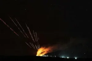 Пожежа на АЗС у Джанкої після атаки дронів у Криму