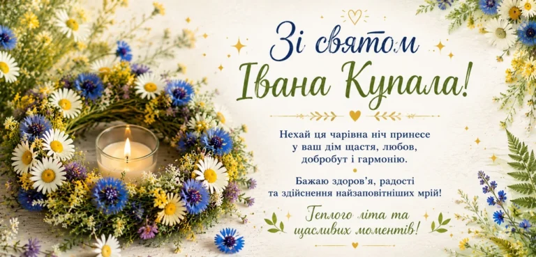 Привітання з святом Івана Купала: ідеї, вірші та традиції 2026