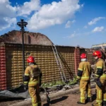 Рятувальники четверту добу борються з наслідками обстрілу Вишневого