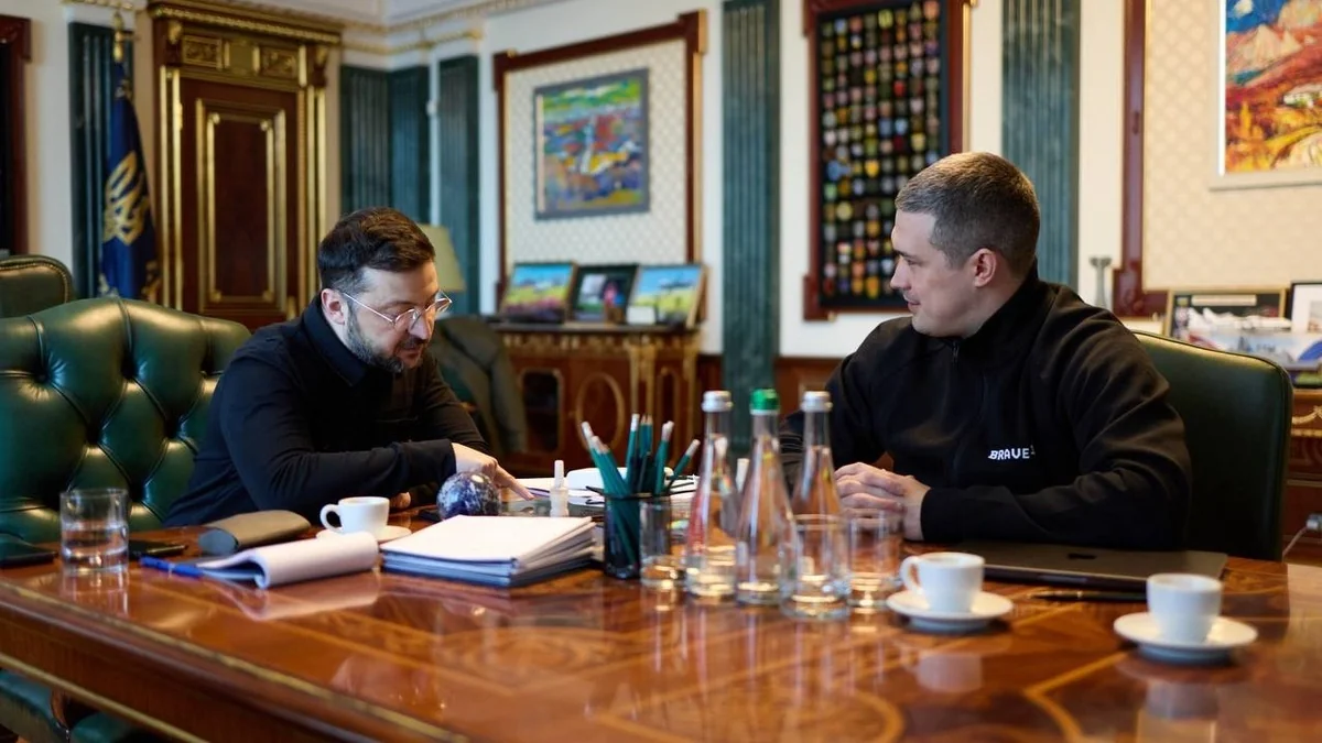 Зеленський та Хмара обговорюють обов’язки міністра оборони під час зустрічі